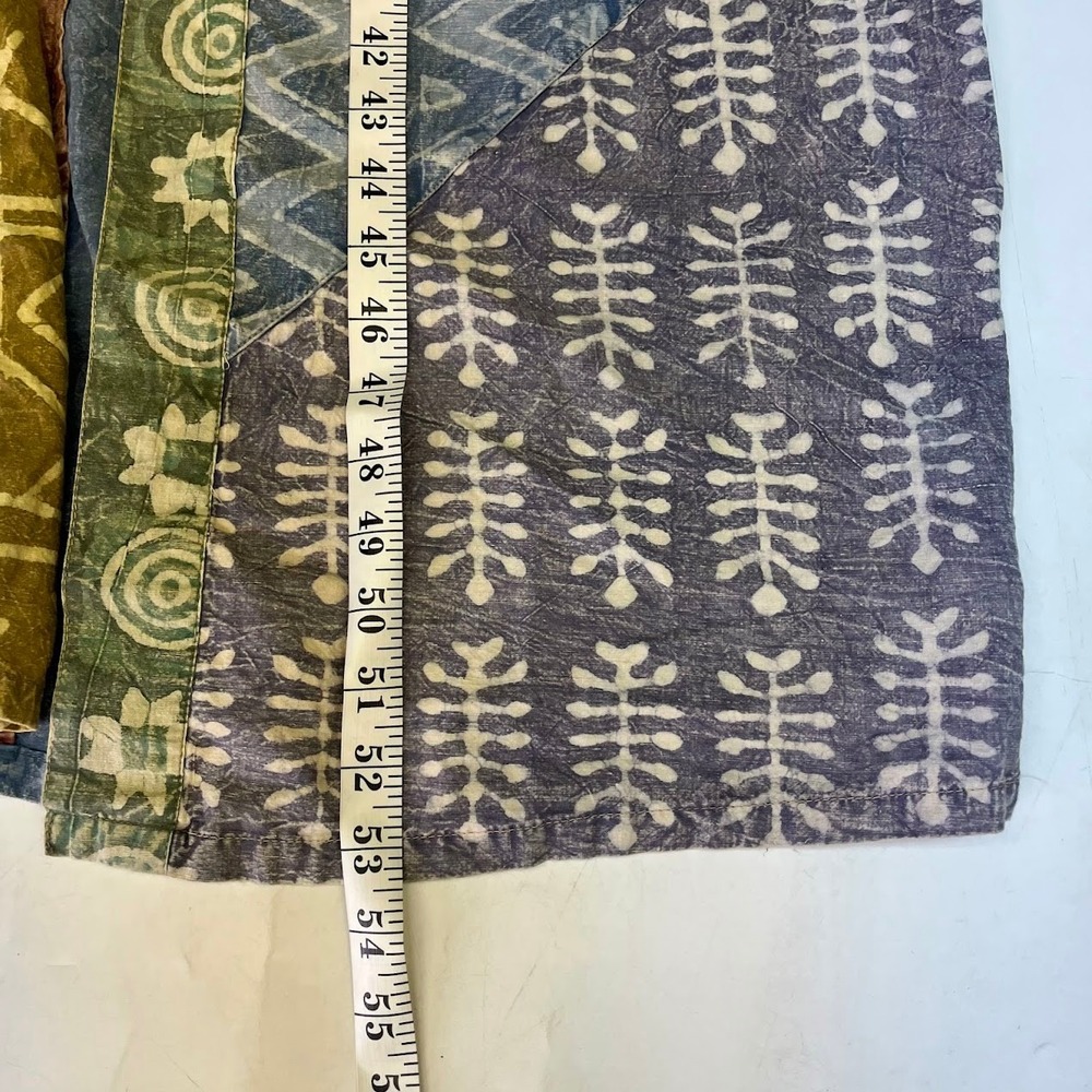 Sacred Threads Womens M Patchwork Batik Cotton Duster Vest Sleeveless Cardigan - Picture 15 of 15